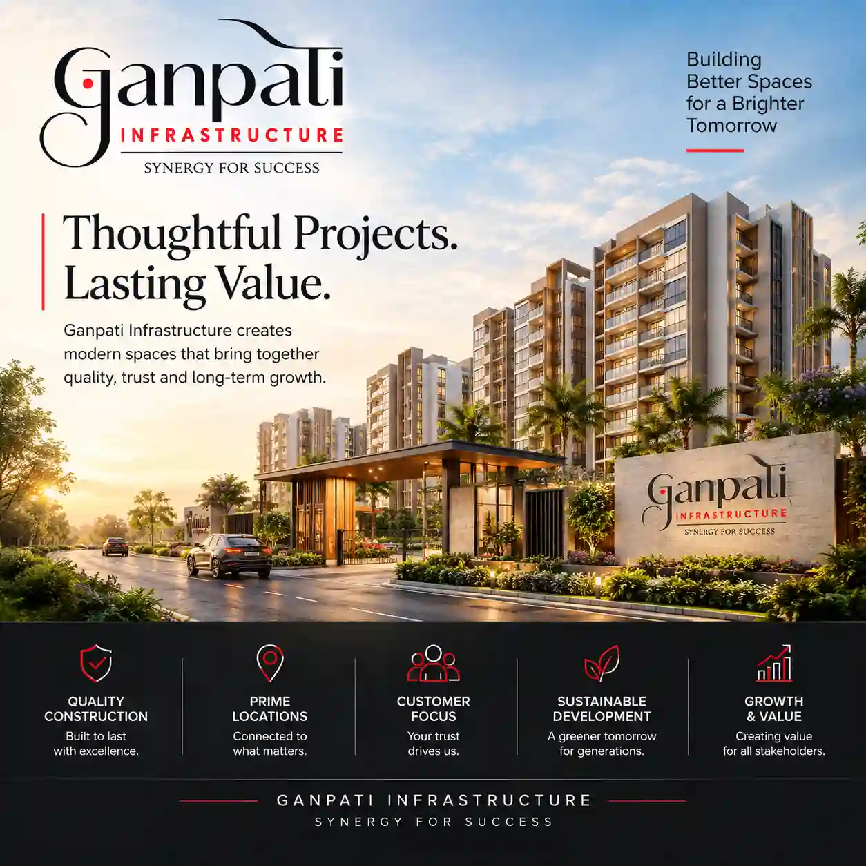 Ganpati Group Logo - Developer of the upcoming Lucknow residential and hotel project